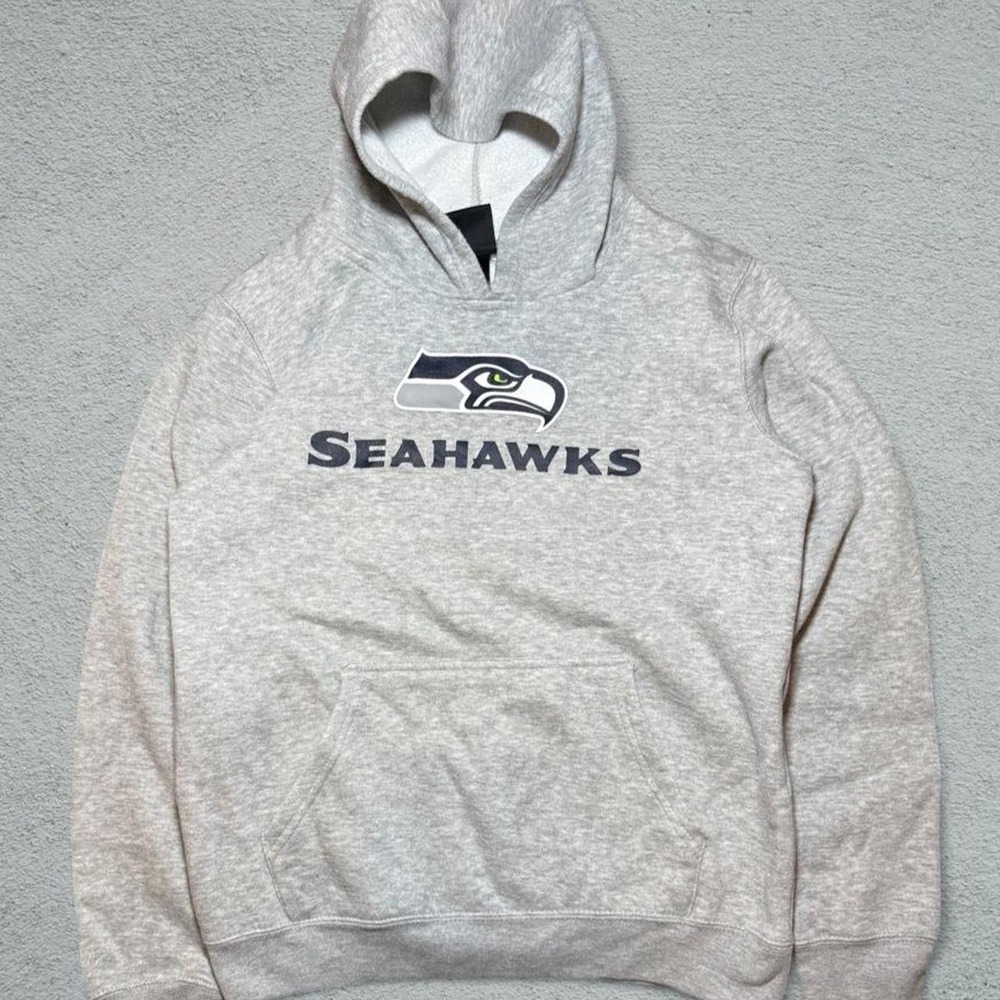 NFL Team Apparel Seattle Seahawks Hoodie Gray Youth Large L 14/16 Football